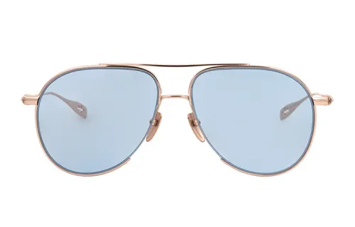 Chrome Hearts Sunglasses Unisex Gold Frame With Blue Lens