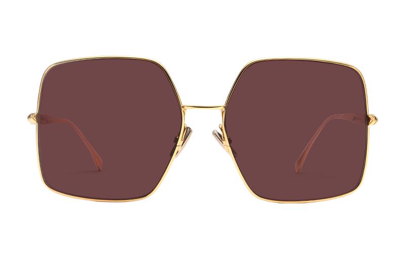 Женские очки Fendi FF0439S-001U1 (золотисто-черные) — фото 3
