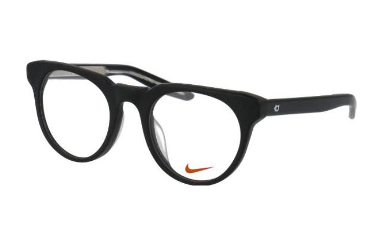 Nike Plate Frame Oval Eyeglass Frames Unisex Black