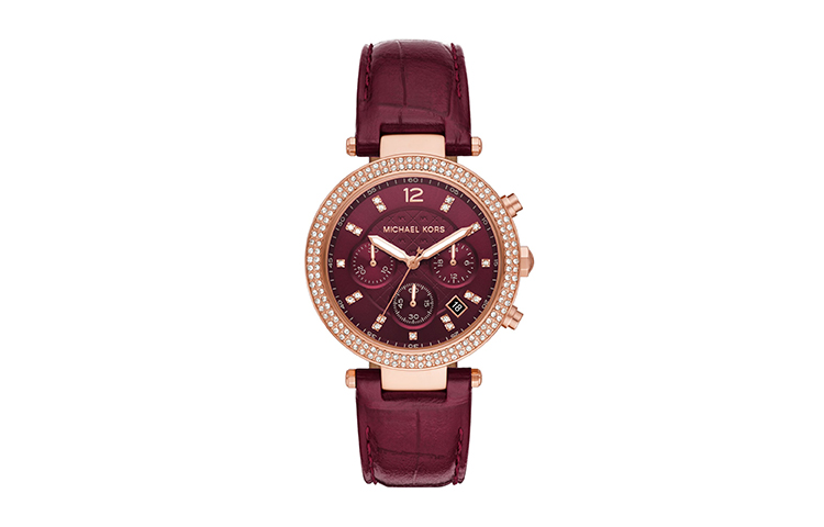 MICHAEL KORS Quartz watch strap, red dial, women's watch, retro men's watch, quartz mechanism