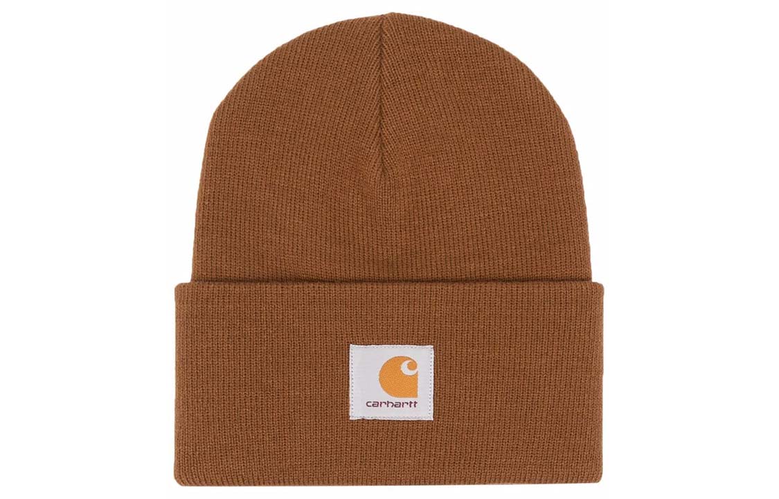 Мужская шапка Carhartt Acrylic Watch Hat (коричневая)