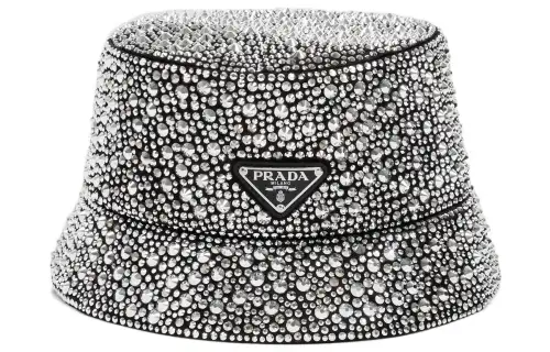 Prada Logo Plaque Embellished Hat