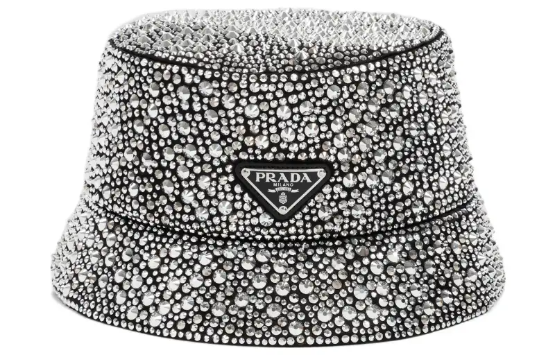 Prada Logo Plaque Embellished Hat