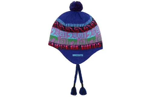 Supreme Acrylic Beanies Unisex Black/Red/Blue