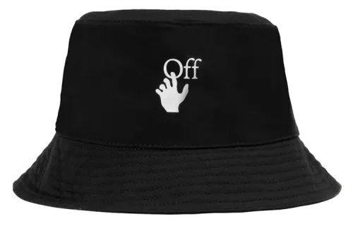 OFF WHITE Bucket Hat Unisex Black
