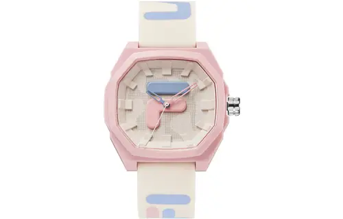 FILA Silicone quartz watch strap, white trend waterproof fashionable dial for men and women, quartz mechanism, for beloved