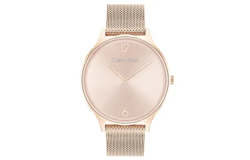 CALVIN KLEIN Wrist Watches Quartz Movement Stainless Steel Watchband 36mm Rose Gold Watch Dial Women's Watch