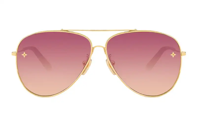 LOUIS VUITTON Pilote Alloy Frame Aviator Sunglass Women's Gradient Pink