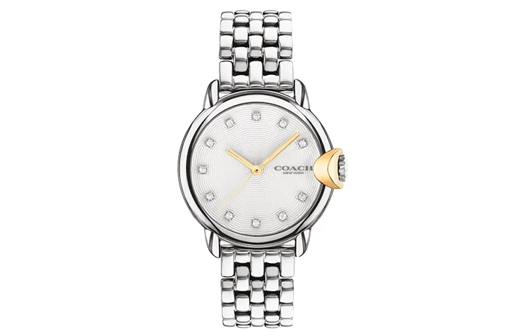 COACH ARDEN European/US Watches Quartz Movement Stainless Steel Strap White Dial Women's Watch