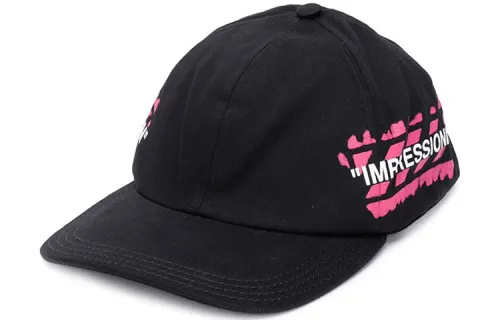 OFF WHITE Diag Stencil Print Baseball Hat