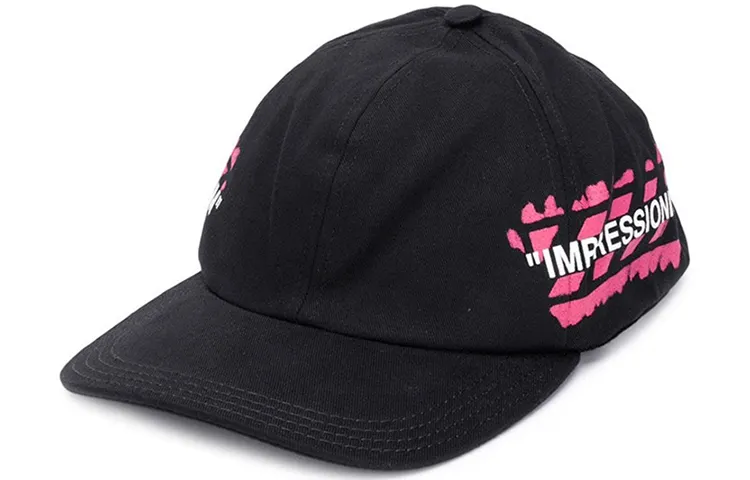 OFF WHITE Diag Stencil Print Baseball Hat