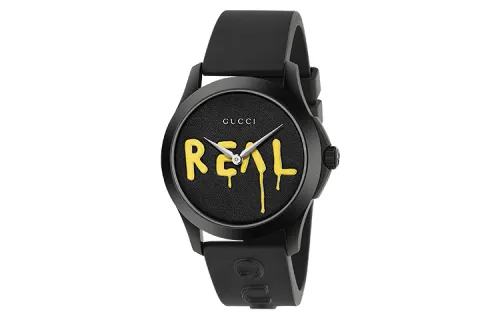 GUCCI G Timeless Collection Wrist Watches Quartz Movement Rubber Strap Black Dial Unisex