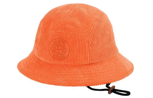 Supreme Cotton Corduroy Bucket Hats Unisex Black/Orange Red/White
