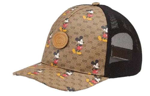 GUCCI X Disney Mickey Mouse Print Trucker Hat Gg Canvas