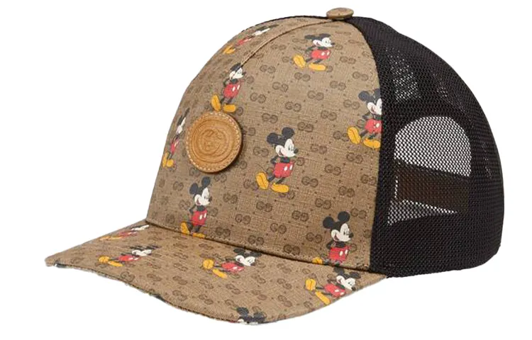 GUCCI X Disney Mickey Mouse Print Trucker Hat Gg Canvas