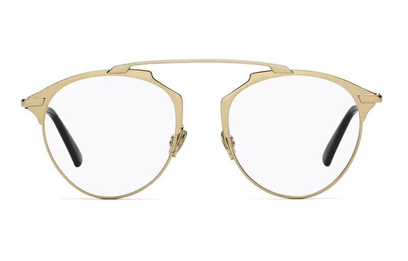DIOR Metal Irregular Shape Eyeglass Frames Unisex