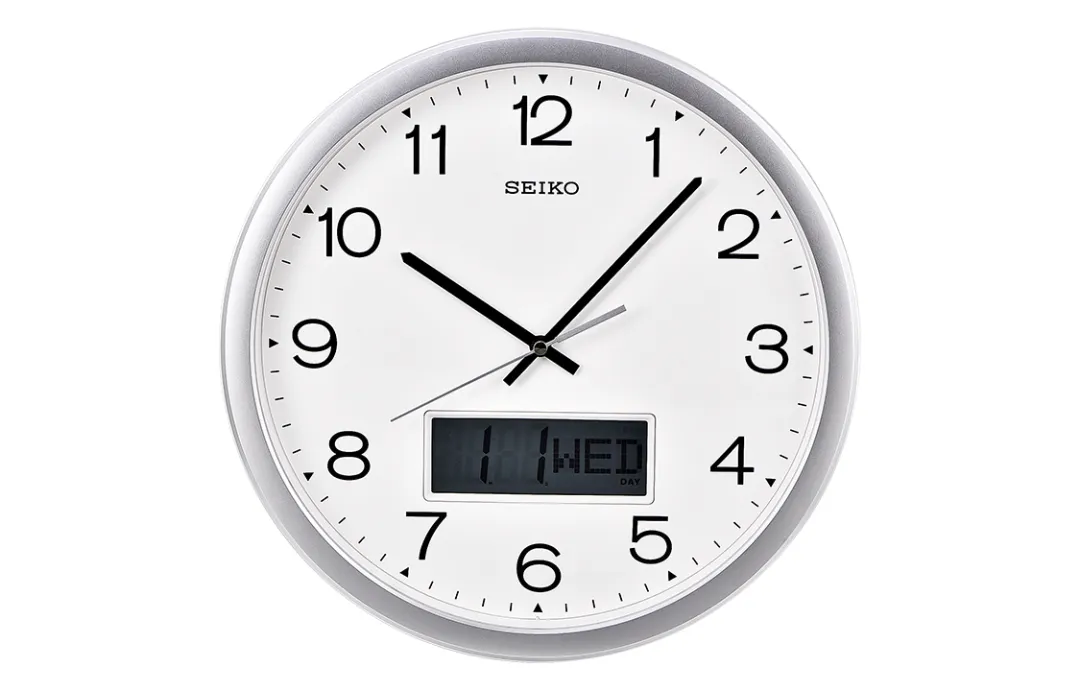 SEIKO Quartz Movement Plastic Wall Clock Unisex White QXL007S