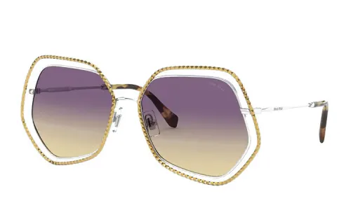 MIU MIU Sunglasses Women's Blue Pink Gradient