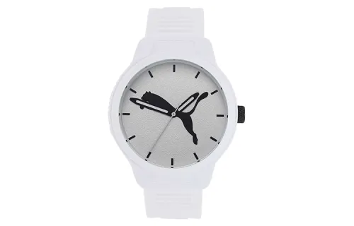 PUMA Wrist Watches Quartz Movement Synthetic Fiber Strap 43mm White Dial Men's Watches P5012 WHITE
