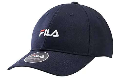 FILA Cotton Baseball Caps Unisex Dark Blue/White