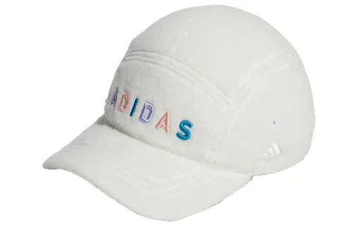 Adidas Warm Fleece Lined Thicken Versatile Cold Proof Baseball Caps Unisex White