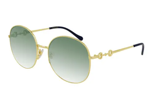 GUCCI Horsebit Round Sunglasses Women's