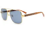 GUCCI Logo Metal Square Sunglasses Men's