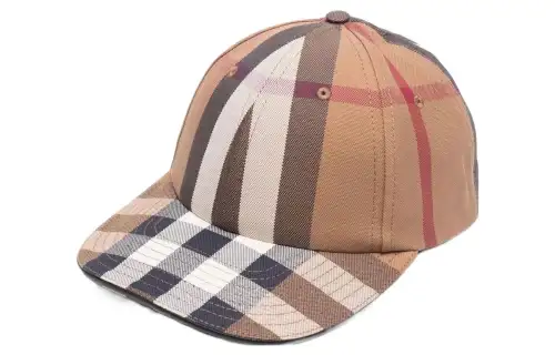 logo detail check baseball cap
