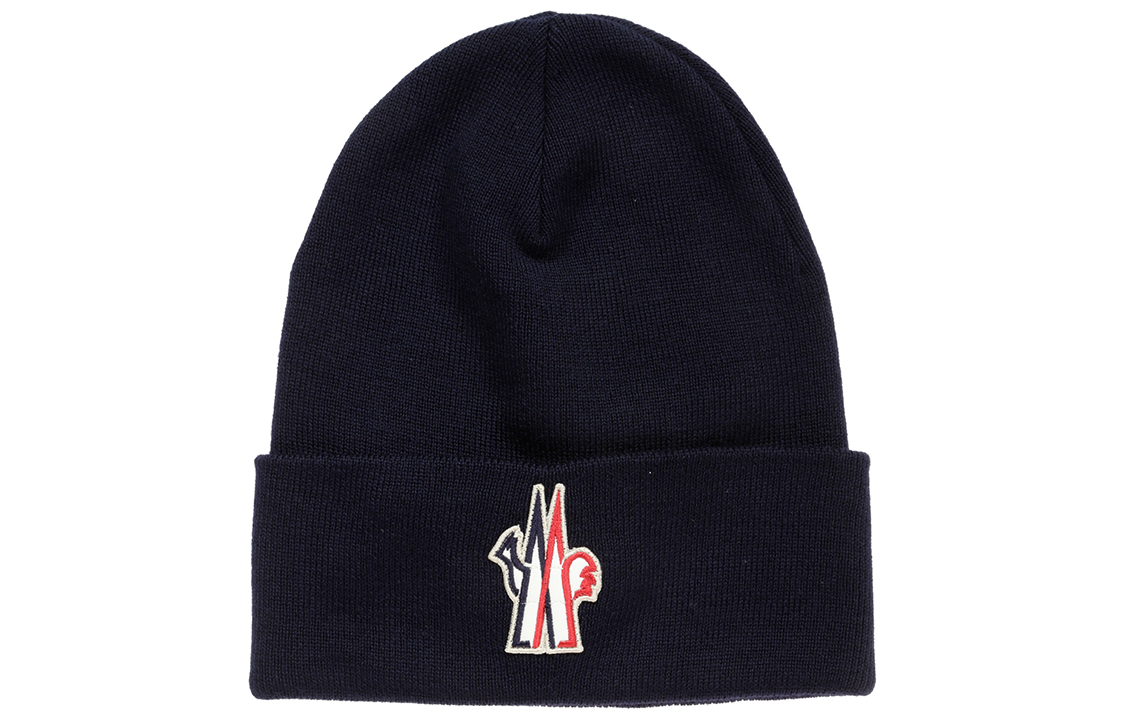 Мужская шапка Moncler Knit Hat (синяя)