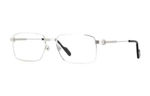 CARTIER Alloy Rectangular Eyeglass Frames Men's Silver