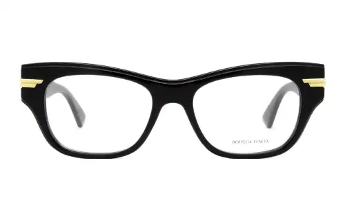 Bottega Veneta Eyewear Sculpted Arm Cat Eye Frame Glasses