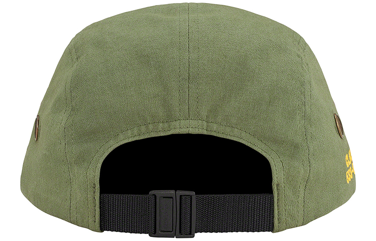 Головной убор Supreme SS21 WEEK 13 Military Camp Cap (черно-зелено-камуфляжный) — фото 12