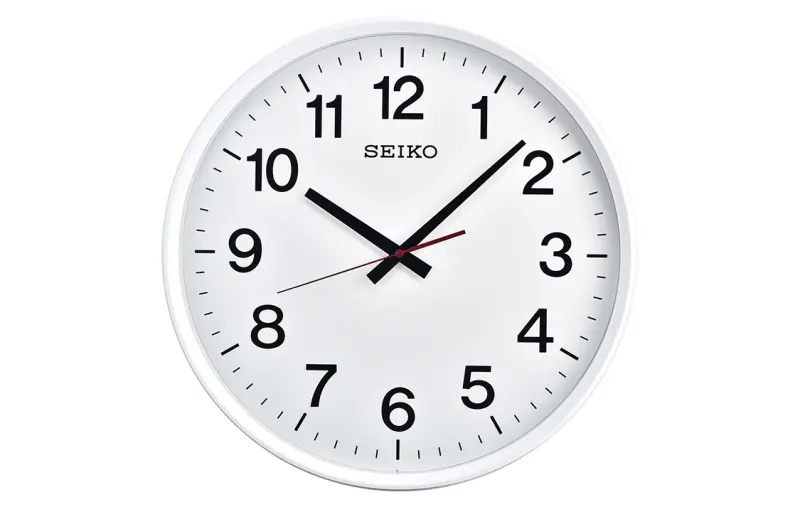 Japan Seiko 17-inch wall clock for home living room and bedroom silent sweep second personalized fashion simple quartz clock QXA700W