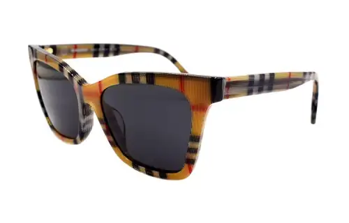 【Previous Season】check oversized cat-eye sunglasses