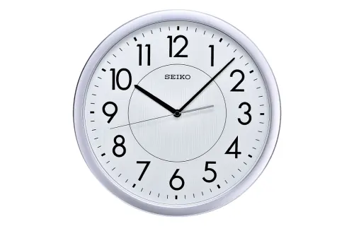 SEIKO Seiko 14-inch clock, simple and fashionable, round quartz clock for living room and bedroom, silent sweep seconds, quartz movement, polyester plastic case, wall clock, same style for men and women, white QXA629S