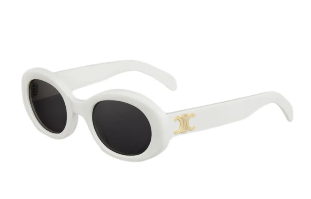 CELINE Triomphe 01 Sunglasses In Acetate White