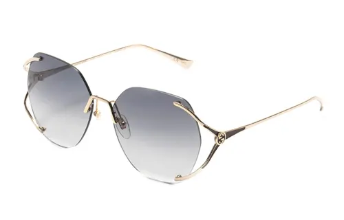 GUCCI Irregular Shape Sunglasses Women's