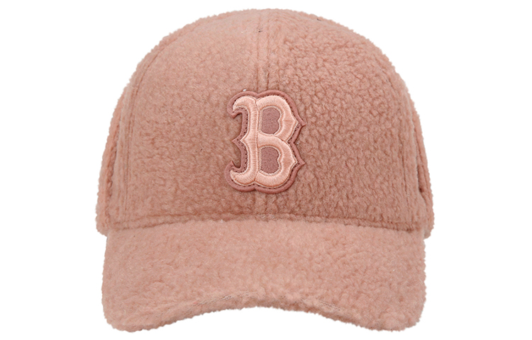 Кепка MLB Fleece (розово-белая) — фото 2