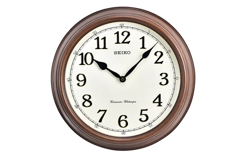 Japanese Seiko 15-inch wall clock Nordic retro personality creative music time quartz clock living room QXD214B