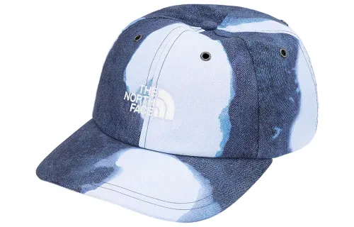 Supreme x The North Face bleached denim print 6-panel cap