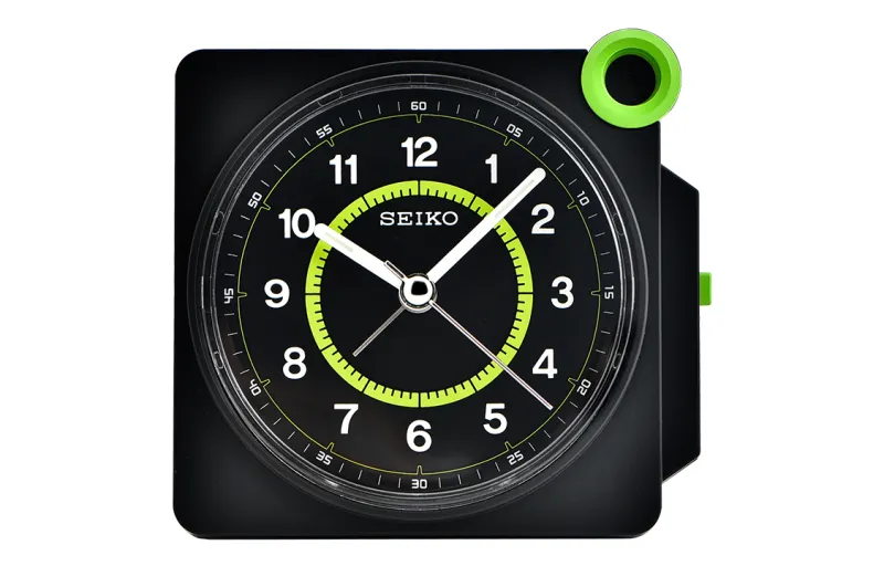 Japan Seiko clock luminous night light alarm clock silent student children's bedroom adjustable volume small alarm clock QHE183K