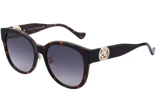 tortoise round-frame sunglasses