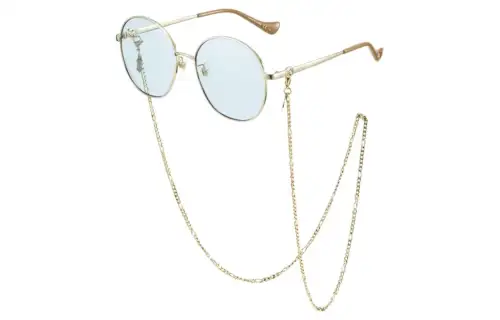 GUCCI Metal Round Sunglasses Unisex Gold