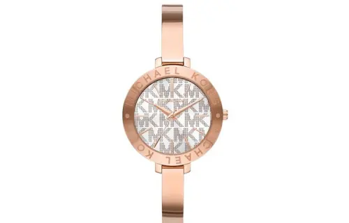 MICHAEL KORS Quartz watch strap stainless steel, white dial, retro women's watch, quartz mechanism, 36mm