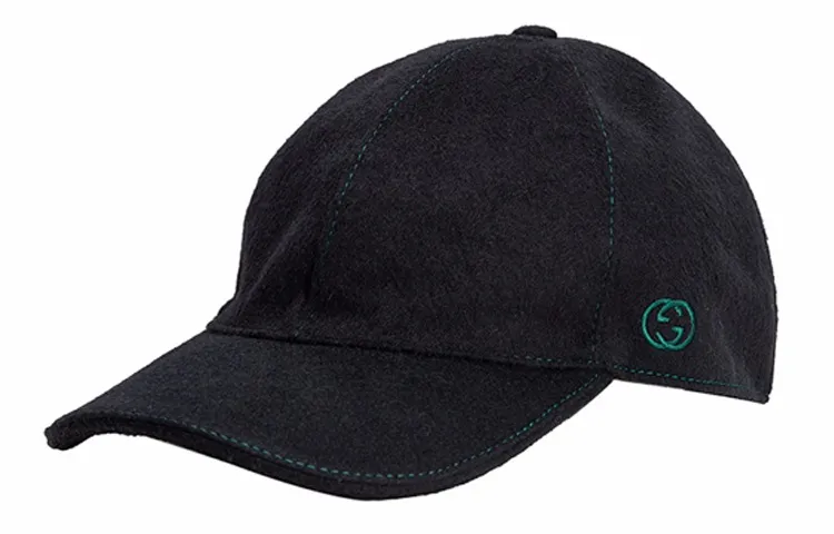 GUCCI Cotton Baseball Caps Unisex Black