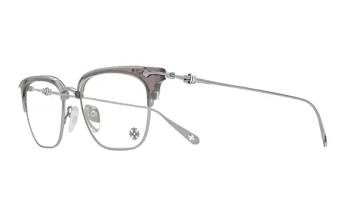 Chrome Hearts Square Eyeglass Frames Unisex Silver Gray