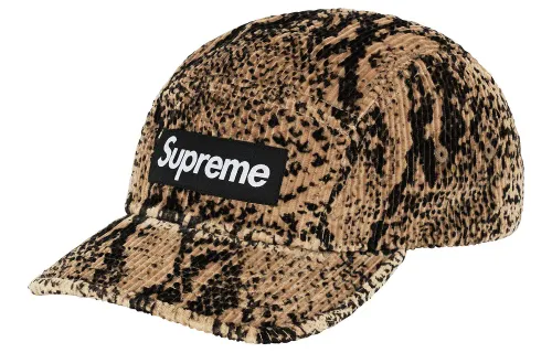 Supreme Snakeskin Corduroy Camp Cap