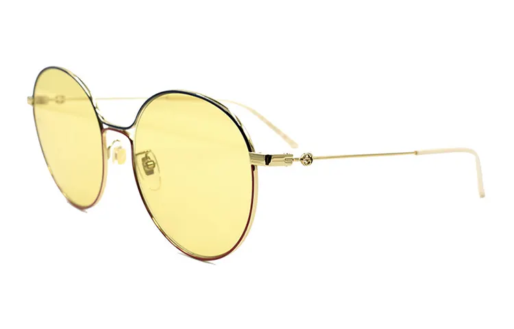 GUCCI Alloy Round Sunglasses Women's