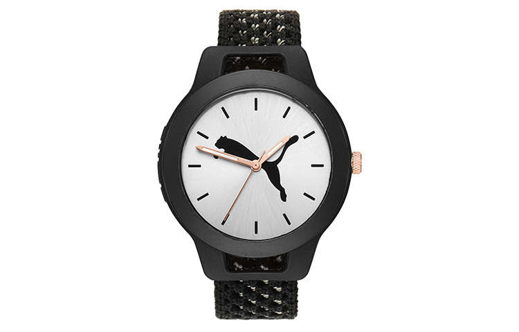 PUMA Reset V1 Series Wrist Watches Quartz Movement Fabric Strap White Dial Unisex