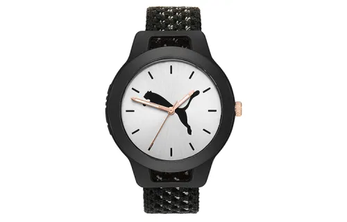 PUMA Reset V1 Series Wrist Watches Quartz Movement Fabric Strap White Dial Unisex
